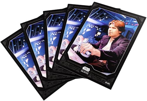 Gamegenic, Star Wars: Unlimited Art Sleeves – Han Solo, Zubehör | Gamegenic Offiziell lizenzierte Packung mit 60 Kunsthüllen und 1 Klarsichthülle, optimierte Größe für TCG und LCGs