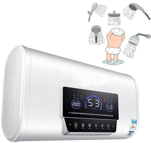 Discover Instant Hot Water with Our Electric Water Heater 3KW! Remote Control & Touch Screen Features Make It Best for Bathrooms, Hotels, and Commercial Spaces,50L