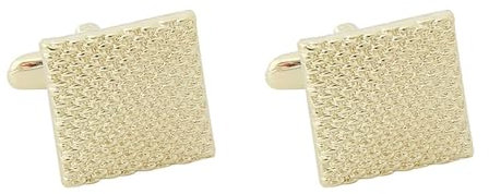 Manschettenknöpfe Herren Personalisiert Manschettenknöpfe Herren Gold Set Vergoldet Geschnitztes Quadrat 1.6X1.6cm für Herren Père Fils Valentinstag