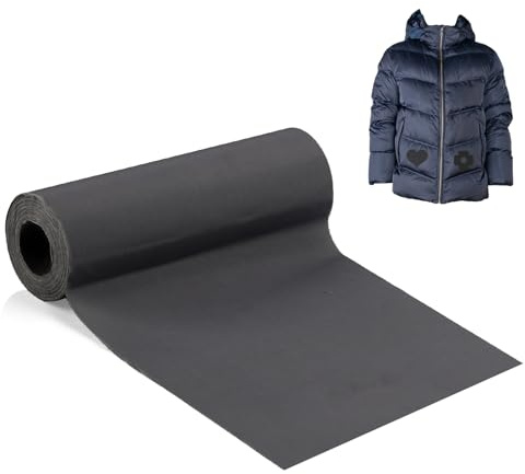 Nylon Reparatur Patches,10x200cm Selbstklebender Textilkleber für Stoffe | Reparaturset für Daunenjacken, Nylon Flicken für Zelt Raincoats Kleidung (Schwarz)