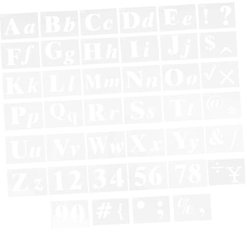 LAPYAPPE 40stücke Schablonen Wiederverwendbare Buchstaben Zahlen Symbole Für Handwerk Kompakte Für Journaling Zeichnen Und Wandgestaltung Robustes Material Für Häufigen Gebrauch