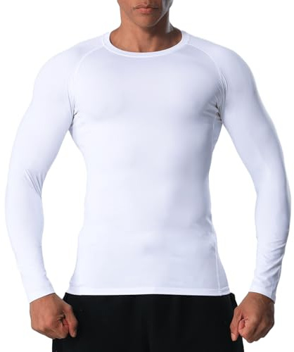 VanKee T-Shirt De Compression Homme Séchage Rapide Et Respirabilitésport | Maille Sous Les Aisselles, Séchage Rapide Et Respirant, Haute Élasticité Baselayer Manches Longues, Sport Running Fitness