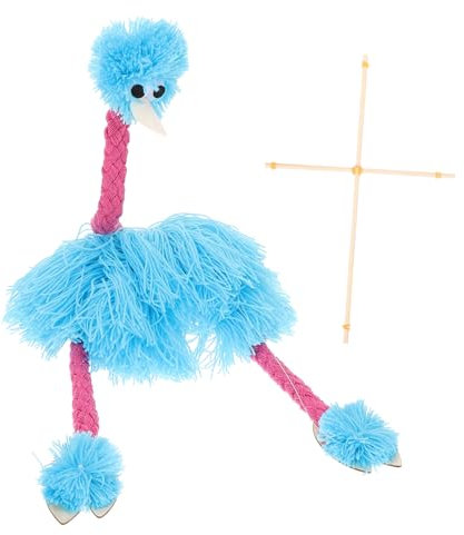 JOINPAYA Straußen Marionette Puppenspielzeug Kinder Holz Handpuppe Interaktives Lernspielzeug Eltern Kind Fingertrainingsspielzeug