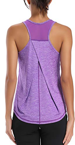 Dawnrole Damen Sport Tank Top Ärmelloses Leichte Fitness Top Yoga Oberteile