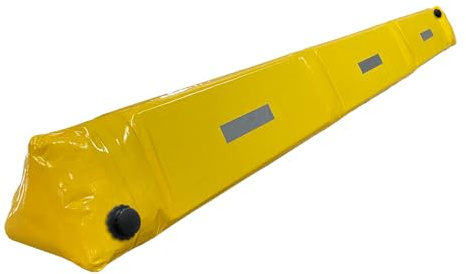 LTCANOPY Hochwassersperre, 33 m Länge, 30,5 cm Höhe, Wassergefüllte Hochwasserschutzbarriere, wiederverwendbares PVC-Hochwasserschutzrohr, Wasserbarrieren für Tür, Garage, Haus (gelb)