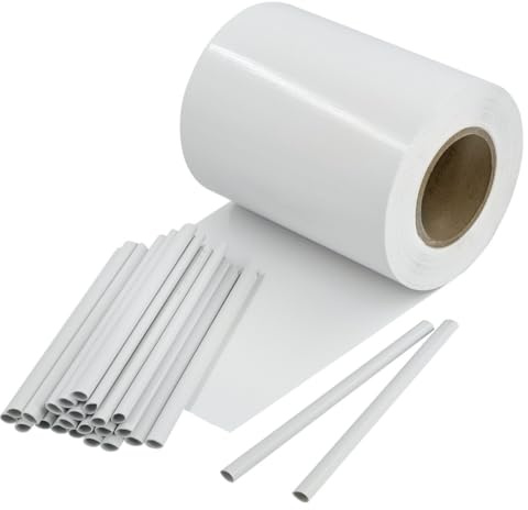Fascia frangivista in PVC 19cm x 35mt Bianco +25clips rete recinzione oscurante privacy giardino UV resistant