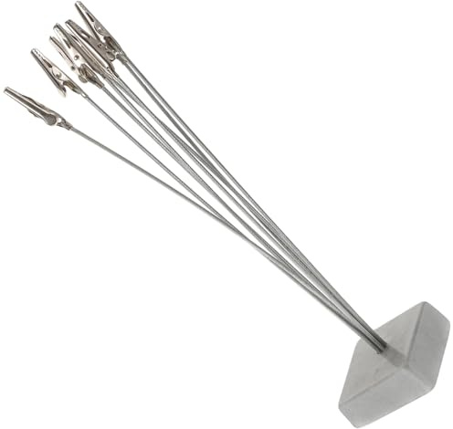 FIXOSHEE Portafoto con Clip in Acciaio Inossidabile Supporto Memo Forma Albero in Resina per Note Foto e Biglietti da Visita Base Quadrata Altezza