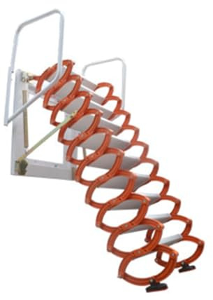 Telescopic Attic Ladder Manual Folding Loft Staircase Wall-Mounted Space-Saving Steps Perfect for Home Decor and Easy Access to Attics.