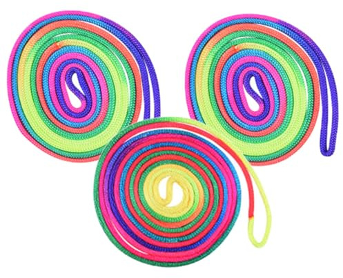 WESIEVYA 3pcs Cats Cradle String Game Rainbow Colorful Finger String for Portable Hand Game to Dexterity and Team Skills Fun Educational Outdoor Activity and Party Favor