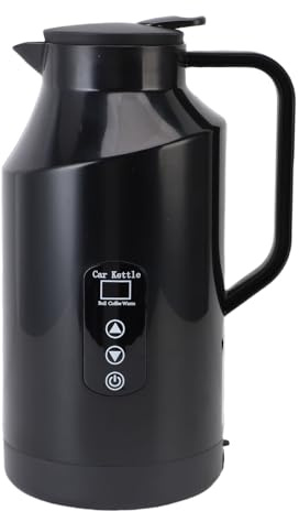 Bärbar bilvattenkokare, 12V / 24V elektrisk vattenkokare, 1200/1500ml 304 rostfritt stålfoder resevattenkokare, flera temperaturjusterbar med automatisk avstängning(24V 1200ml)