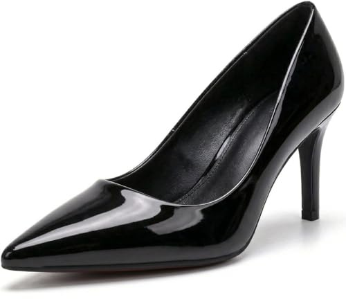 Women’s Low Heel Court Shoes Elegant Pointed Toe Mid Heel Pumps for Office, Work, Wedding & Formal Wear Comfort Shoes UK