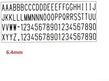 Reusable 3mm 4mm 6 4mm For Digital Letter Type Stamp with Adjustable Characters for DIY Rubber Scrabble Board (6.4mm)