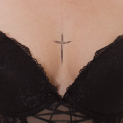10 x Kreuz Tattoo - schwarzes Kreuz Tattoo (10)