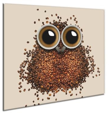 decorwelt | Herdabdeckplatte Glas 60x52 cm Ceranfeld Abdeckung Spritzschutz Abdeckplatte Rutschfest Ceranfeldabdeckung Küche Braun Kaffee