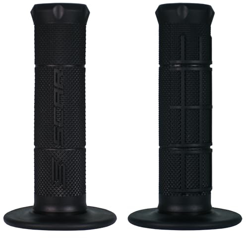 SCAR Poignée Guidon Moto Cross MX Enduro Supermotard Dirt Pit Bike - Noir