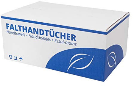 Papierhandtücher, Falthandtücher, 2-lg, weiß, 25x23 cm, V-Falz Karton a 3200 Stück, RC