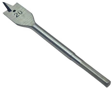 Flat Wood Drill Bit Carbon Steel Spade Paddle Bits for Woodworking, Nylon Storage Pouch Included (20mm - 152mm)