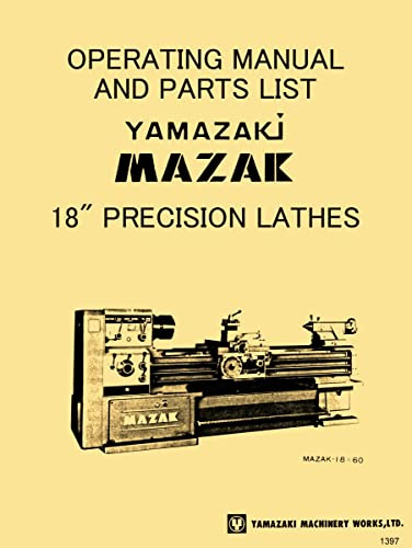 Mazak Hercules Ajax 18 Metal Lathe Owner Operator Parts Wiring Diagram Manual