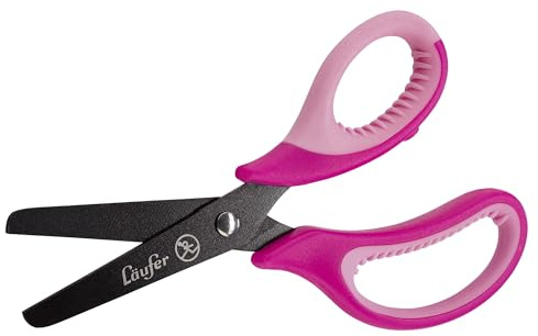 Läufer 87222 - Tijeras ergonómicas para niños a partir de 1er grado, color rosa y rosa