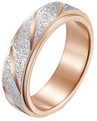 Epinki Verlobung Ring Damen, Bunt Damenringen Matt Ring Edelstahl Ringe Frau