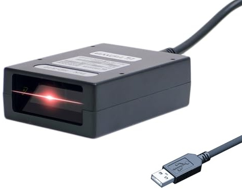 HDWR HD-S10 Barcode-Scanner 1D, kabellos und USB, Laser-Handscanner | Handscanner mit Funk und Kabel, schnelles Lesen, für Kasse, Lager und Einzelhandel