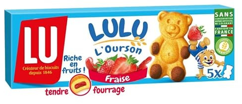 LULU L'OURSON - Délicieux gâteau moelleux à la fraise - 150g de pur bonheur sucré pour vos papilles ! - Lot De 4 - Vendu Par Lot