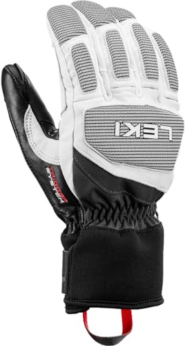 LEKI Griffin Pro 3D - Guanti da sci da uomo, colore: Bianco/Nero 9
