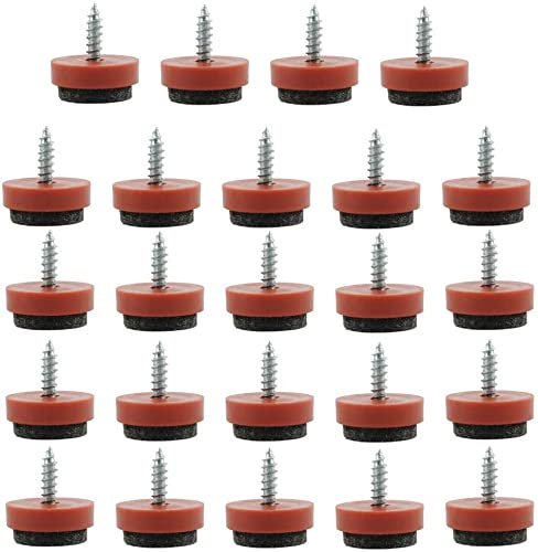 XYWHPGV 24pcs Screw Felt Glider Furniture Pad Nails Screw-in Glide Slider 16mm/ 5/8 Dia for Wooden Table Desk Leg Feet(b1c86 8ee05 c2a1e 688d4 150c6 0e632