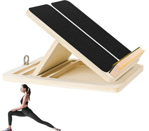 YOUDING Schrägtisch aus Holz | Verstellbarer ausziehbarer Holztisch | Schrägbrett zur Wadendehnung | Tragbarer rutschfester Stretch-Wadenkeil | Squat-Board, VULZT66L59TQGTMFKMV1