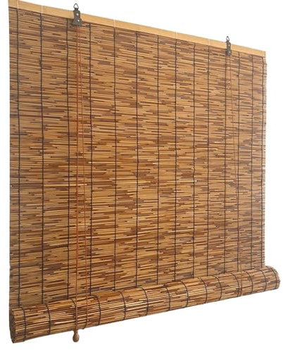 Natur Bambus Rollo Jalousine für Außenbereiche bambusrollo für Fenster Raum Seitenzugrollo Balkon Verdunkelungsrollo breit 166cm 152cm 62cm 72cm 82cm 92cm 102cm 112cm 122cm 132cm 142cm