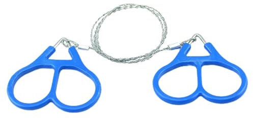 Sierra de alambre de acero inoxidable, Sierra de cable para tubos, Sierra de alambre de acero resistente, herramienta para exteriores de tamaño bolsillo, sierra de alambre de supervivencia con ma