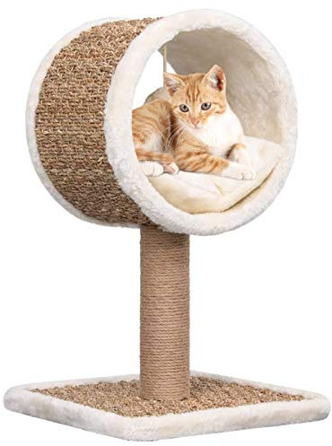 Iiaky Katzen-Kratzbaum mit Tunnel und Spielzeug 56 cm Katzenkratzbaum Cat Tree Katzen Kratzbaum Katzen ZubehöR Indoor Seegras