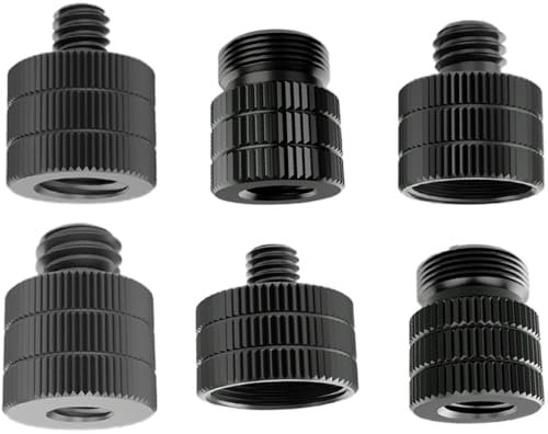 6 Pcs Mic Stand Adapter, Camera Stand Adapter,Mic Screw Adapter Mic Thread Adapter, Microphone Accessories
