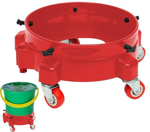 Bucket On Wheels,Bucket Accessories Car Wash Bucket With Wheels | Multifunctional Bucket Holder, Car Wash Accessories For Driveway Sealing