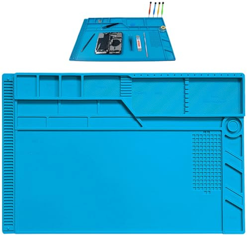 Magnetische Lötmatte, 55x 35cm Magnetische Elektronik Reparaturmatte, Silikon Lötmatte, Hitzebeständige Reparaturmatte, Reparatur und Lötmatte Silikon, für Kamera Elektronische Laptop Handy Reperatur