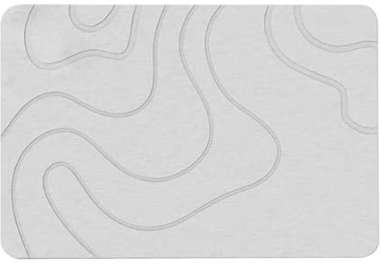 Alfombra de baño de diatomita, alfombras de Entrada, Alfombra de baño Absorbente de Piedra, Alfombra Antideslizante para Puerta de, Alfombra de Ducha de diatomita de Secado rápido con absorción，Gris