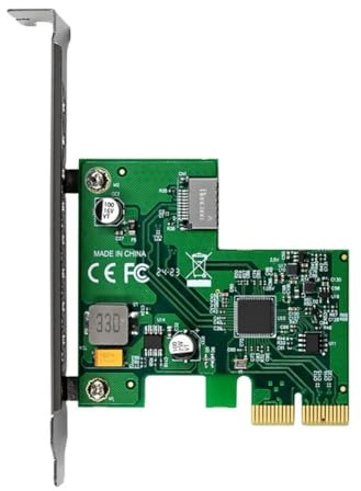 Koolenry Tarjeta de Red Ethernet Convergente USB 3.1 Gen-II de 10 Gbps PCI Express 3.0 X2 ASM1142 USB3.1 Tipo e para 7/8/10