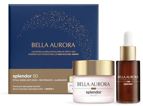 BELLA AURORA Splendor 50 Pack, Crema Antiedad Global SPF20 50ml con Serum Iluminador Antioxidante 30ml, Todo Tipo de Pieles, Efecto Lifting