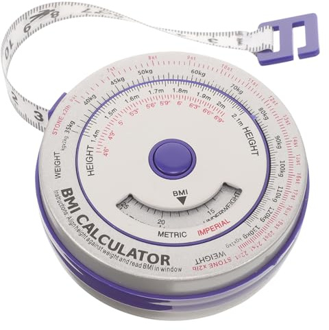 FONDOTIN Mètre Ruban en Aluminium 2 Mètres Corps Tour de Taille Léger et Portable Graduations Précises pour Suivi du Poids et Mesure Corporelle
