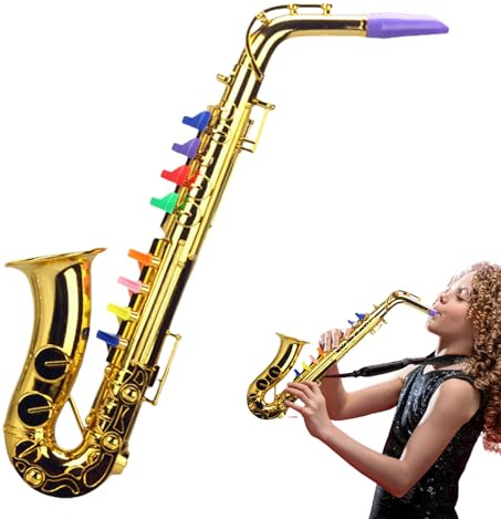 Saxophon Spielzeug – kleines Musikinstrument, Lernsaxophon, Musical Spielzeug für Kleinkinder, leichtes Klanggerät | für Kinderzimmer, Kindergarten, Unterricht, Spielzeit, Lehrling