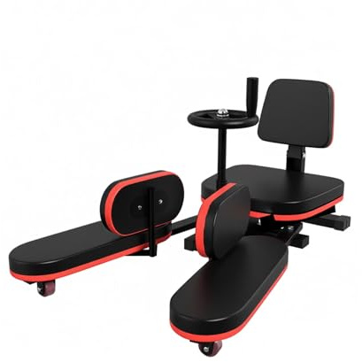 Kraftig Bensträckare Med Hjul, 210° Delad Maskin For Flexibilitet, 440 LBS Bensträcknings- Och Bantningsanordning, For Hemyogagym Fitness(Black)