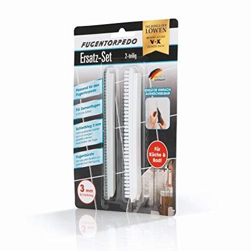 FUGENTORPEDO Reinigungswerkzeug Ersatz-Set 2-tlg. Fugenbürste/Schleifsteg 3 mm: Bekannt aus der VOX-Gründershow Die Höhle der Löwen