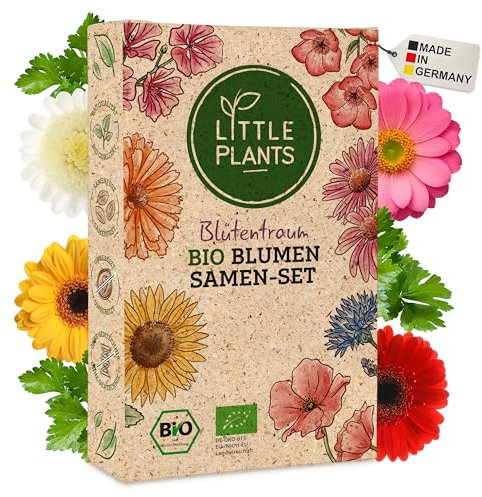 Bio Blumensamen Set - 12 Sorten Blumen Samen, Saatgut für Garten Balkon Hochbeet Blühwiese und mehr - Pflanzensamen Set