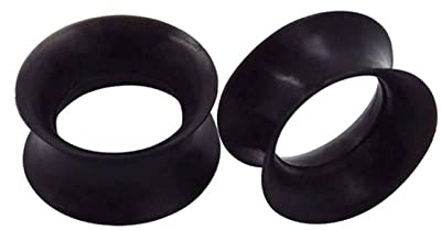 Homxi 2er Set Ohr Tunnel 10mm Set,Tunnels Silikon 00G Ohrringe Plug Herren Hoop Set Tunnel Weiß