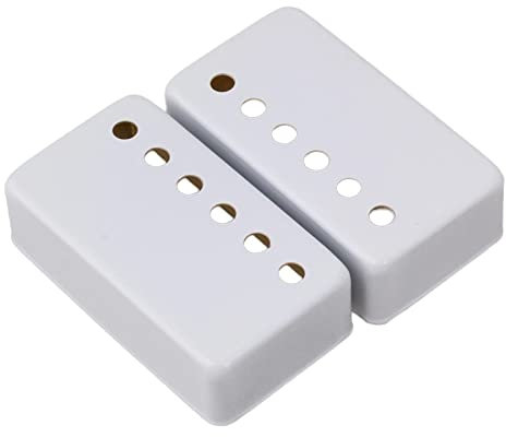 Gitarren-Stimmwirbel 2pcs Chrome Metal Humbucker Pickup Cover 50/52mm for E -Gitarre Silber Schwarz Gold Gitarren -Teilezubehör (Color : White)
