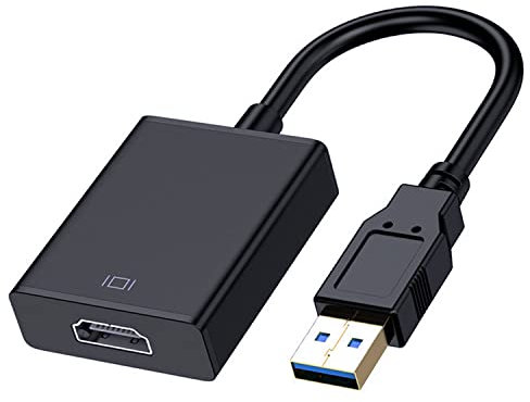 Beigemo1080P@60HZ Adattatore USB a HDMI, USB 3.0 a HDMI Convertitore per PC Laptop Proiettore HDTV compatibile con Windows 7/8/10/XP