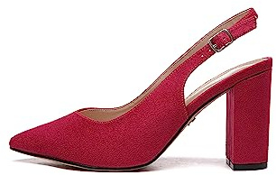 Rio Fiore Scarpe con Tacco, Décolleté Donna, Fucsia, 8.5 cm Tacco Largo, Slingback, Ecopelle Scamosciato, Cinturino sul Retro, 2062A-40-K-7 (Fuchsia, 41 EU)