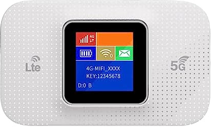 Hatem 4G MIFI Router WiFi PortáTil Pantalla a Color 150M 3000MAh con Ranura para Tarjeta SIM Router PortáTil Hotspot para AutomóVil