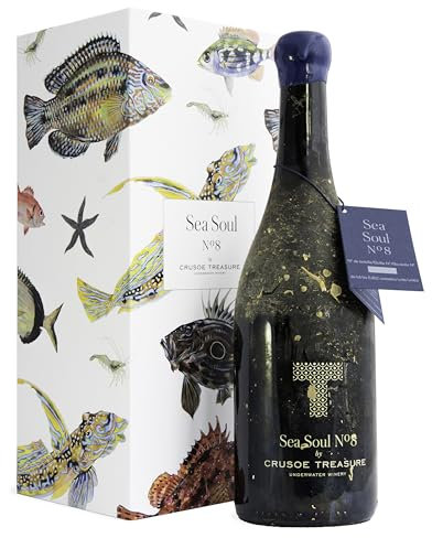 Crusoe Treasure Sea Soul Nº 8 - vino submarino - vino tinto - estuche regalo de 1 botella 750ml - Cata online gratuita incluida