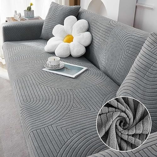 ZYHJAUP Sofaschoner Sitzfläche rutschfest, Couch Überwurf L Form, Couchschoner rutschfest, Vollständig Zusammenklappbarer Couch-Sofaschutz für Schlafsofa Ohne Armlehnen A,2 Seater